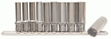 Набор головок глубоких 1/4" (10 пр.) 4-13мм "автодело" (39843)