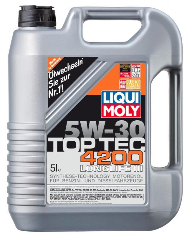 МАСЛО LIQUIMOLY TOP TEC 4200 5W30 (7661/3707) (5 Л) в Нижнем Тагиле