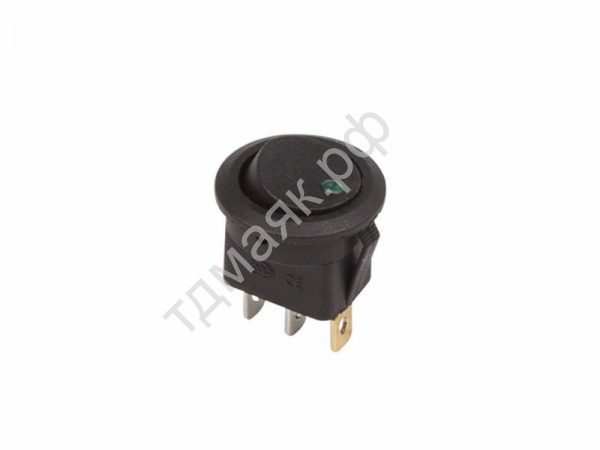 ПЕРЕКЛЮЧАТЕЛЬ 12V 16A (3c) ON-OFF КРУГЛЫЙ ЧЕРН.С ЗЕЛЕНОЙ LED (362583) в Нижнем Тагиле