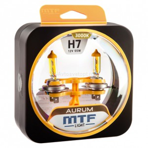 НАБОР ЛАМП H7 12V 55W AURUM 3000K MTF New HAU1207 в Нижнем Тагиле