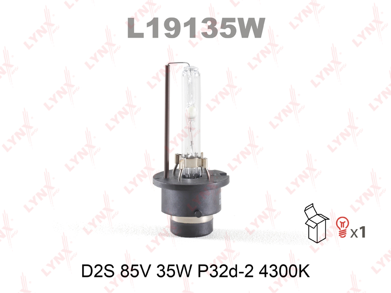 ЛАМПА D2S 12V 35W 4300K  (L19135W) "LYNXauto" в Нижнем Тагиле