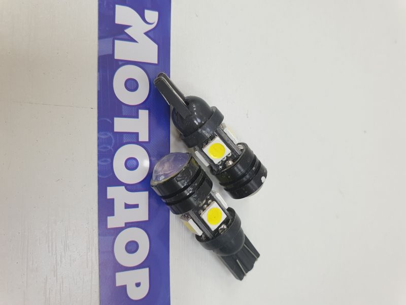 СВЕТОДИОД 12V T10  5SMD WHITE (00492) в Нижнем Тагиле