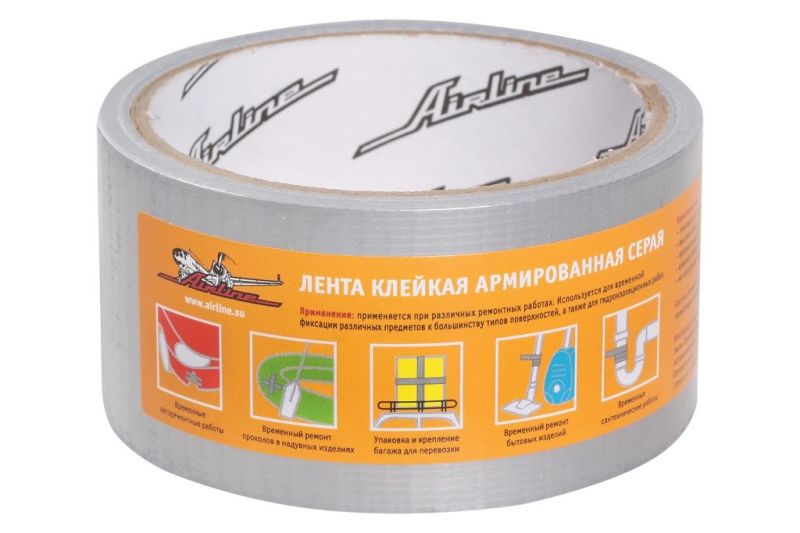 СКОТЧ АРМИРОВАННЫЙ "AIRLINE" 48 мм*10 м (СЕРЫЙ) AAT-R-01 в Нижнем Тагиле