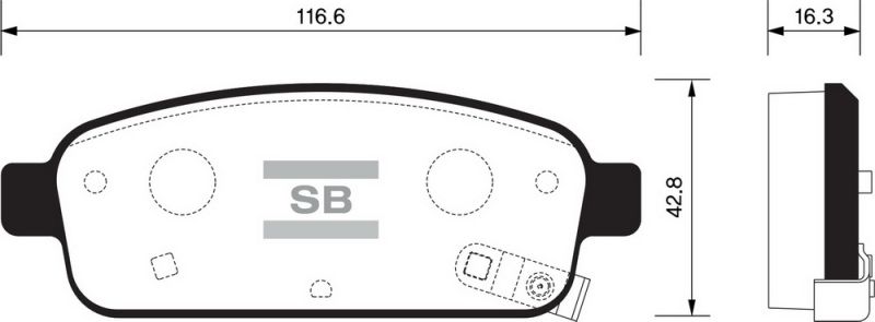КОЛОДКИ ТОРМОЗНЫЕ ЗАДНИЕ "SANGSIN" SP1363 в Нижнем Тагиле