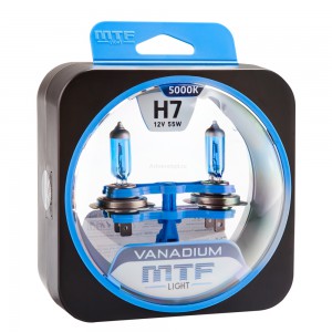 НАБОР ЛАМП H7 12V 55W VANADIUM 5000K MTF HVN1207 в Нижнем Тагиле