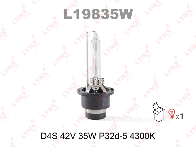 ЛАМПА D4S 12V 35W 4300K  (L19835W) "LYNXauto" в Нижнем Тагиле