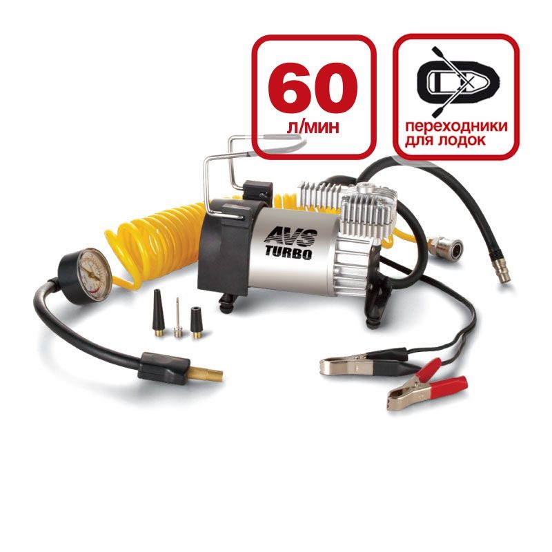 КОМПРЕССОР "AVS" TURBO KS 600 60 Л/МИН. 10АТМ МЕТАЛЛ. 80503 в Нижнем Тагиле