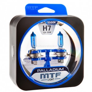 НАБОР ЛАМП H7 12V 55W PALLADIUM 5500K MTF New HPA1207 в Нижнем Тагиле