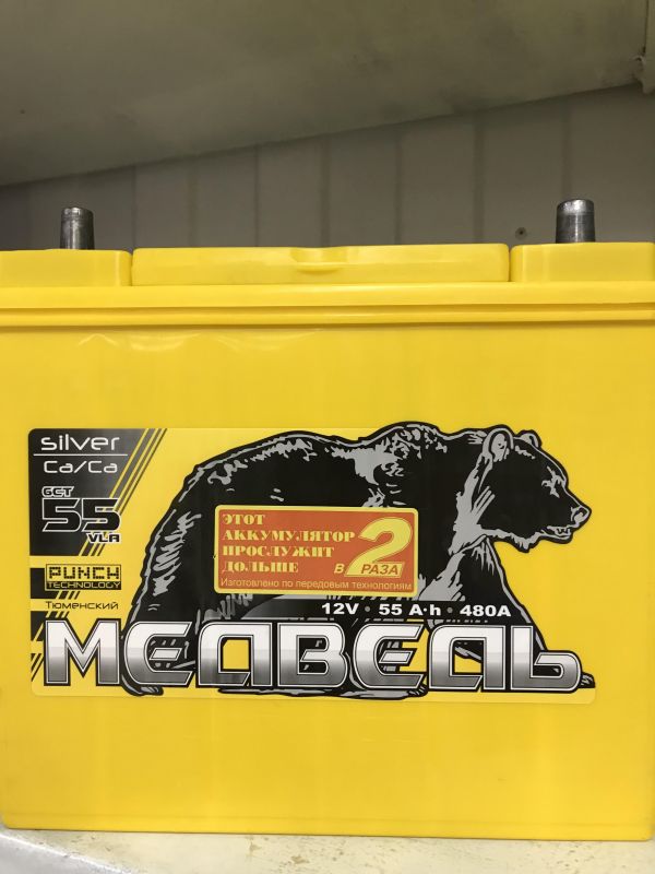 АККУМУЛЯТОР "МЕДВЕДЬ SILVER" CA/CA 55 А/Ч О.П. 65B24L  в Нижнем Тагиле