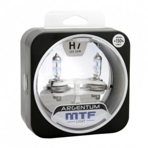 НАБОР ЛАМП H7 12V 55W ARGENTUM +130% 3300K MTF H3A1207 в Нижнем Тагиле