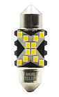 СВЕТОДИОД T11x31 12V 2х2.4w SV8.5/8 12SMD C5W 2016 330LM (WHITE) "МАЯК" ORP/CAN