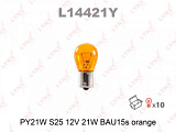 ЛАМПА "LYNXauto" PY21W 12V L14421Y