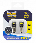 СВЕТОДИОД T8 12V 2х2.2w BA9S 12SMD W5W 2016 290LM (WHITE) "МАЯК" ORP/CAN